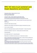 PFC 101 Intro to pt centered care Exam Questions and Answers &lpar;1&rpar;