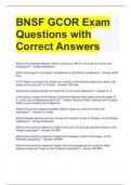 BNSF GCOR Exam Questions with Correct Answers 