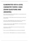 ELABORATED OCR A-LEVEL CHEMISTRY PAPER 2 2024 (EXAM QUESTIONS AND ANSWERS