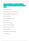 2024 ISEE UPPER LEVEL - VERBAL REASONING VOCAB&semi;75 COMMON WORDS ON THE ISEE UPPER LEVEL&period;