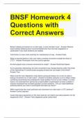 BNSF Homework 4 Questions with Correct Answers 