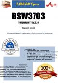 BSW3703 TUTORIAL LETTER 2024
