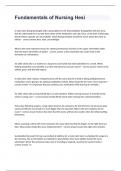Fundamentals of Nursing Hesi questions and answers certified 2024