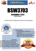 BSW3703 Assignment 1 (COMPLETE ANSWERS) 2024 - DUE 8 May 2024