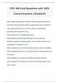 PSY 366 Final Questions with 100% Correct Answers | Graded A+