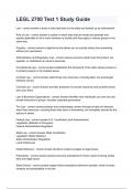 LEGL 2700 Test 1 Study Guide
