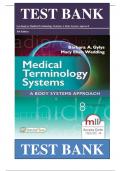 Test Bank For Medical Terminology Systems: A Body Systems Approach Eighth Edition by Barbara A. Gylys, Mary Ellen Wedding ISBN: 9780803658677||Chapter 1-15||Complete Guide A+