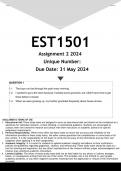 EST1501 Assignment 2 (ANSWERS) 2024 - DISTINCTION GUARANTEED