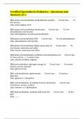 Certified Specialist In Pediatrics &ndash; Questions And Answers &lpar;A&plus;&rpar;