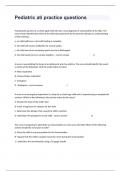 Pediatric ati practice questions With 100&percnt; Guaranteed Answers Graded A&plus;&sol;2024&period;