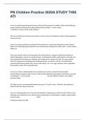 PN Children Practice 2020A STUDY THIS ATI Principals And Issues Questions And Answers&sol;2024&period;