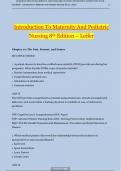 TEST BANK For Introduction to Maternity and Pediatric Nursing 
