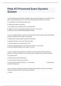 Peds ATI Proctored Exam Dynamic Quizzes All Correct And Guaranteed A&plus; Score&sol;2024&period;