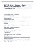 BMTCN Review Chapter 1-Basic Concepts and Indications for Transplantation Questions and Answers Graded A+