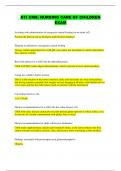 ATI CMS&colon; NURSING CARE OF CHILDREN EXAM