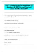 CCP - Introduction to Genesys Cloud CX Questions & 100&percnt; Correct Answers &vert;  Latest Update &vert; Graded A&plus;