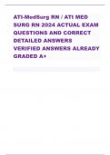 ATI-MedSurg RN / ATI MED  SURG RN 2024 ACTUAL EXAM QUESTIONS AND CORRECT  DETAILED ANSWERS  VERIFIED ANSWERS ALREADY  GRADED A+