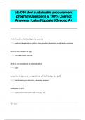 clc 046 dod sustainable procurement  program Questions & 100% Correct  Answers | Latest Update | Graded A+ 
