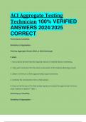 BEST REVIEW ACI Aggregate Testing Technician 100% VERIFIED  ANSWERS 2024/2025  CORRECT