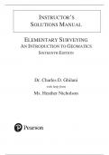 Solution Manual For Elementary Surveying An Introduction to Geomatics, 16th Edition by Charles D. Ghilani