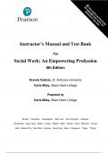 Test Bank For Social Work An Empowering Profession, 9th Edition by Brenda Dubois, Karla Krogsrud Miley