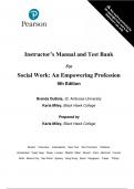 Test Bank For Social Work An Empowering Profession&comma; 9th Edition by Brenda Dubois&comma; Karla Krogsrud Miley