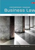 CONTEMPORARY CANADIAN Business Law PRINCIPLES & CASES 12th edition by John A Wills
