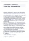 USAW LEVEL 1 PRACTICE QUESTIONS QUIZZES & ANS!!