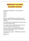 NURS5043 Test With Complete Solution
