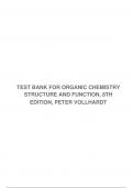 TEST BANK FOR ORGANIC CHEMISTRY STRUCTURE AND FUNCTION, 8TH EDITION, PETER VOLLHARDT