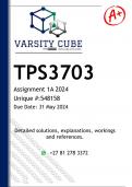 TPS3703 Assignment 1A (DETAILED ANSWERS) 2024 - DISTINCTION GUARANTEED 