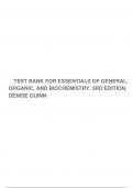 TEST BANK FOR ESSENTIALS OF GENERAL, ORGANIC, AND BIOCHEMISTRY, 3RD EDITION, DENISE GUINN
