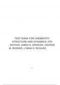 TEST BANK FOR CHEMISTRY: STRUCTURE AND DYNAMICS, 5TH EDITION, JAMES N. SPENCER, GEORGE M. BODNER, LYMAN H. RICKARD