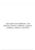 TEST BANK FOR CHEMISTRY, 10TH EDITION, STEVEN S. ZUMDAHL, SUSAN A. ZUMDAHL, DONALD J. DECOSTE