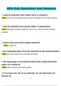 AEA Quiz Questions with complete solutions