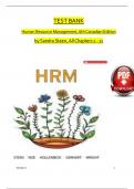 TEST BANK For Human Resource Management, 6th Canadian Edition by Sandra Steen, Verified Chapters 1 - 11, Complete Newest Version