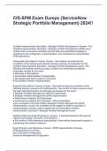 CIS-SPM Exam Dumps (ServiceNow Strategic Portfolio Management) 2024!!