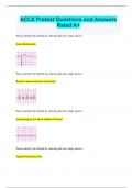 ACLS Pretest Questions and Answers Rated A+ 