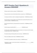 NFPT Practice Test 2 Questions & Answers 2024&sol;2025