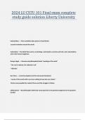 2024 &vert;LU CSTU 101 Final exam&vert; complete study guide solution Liberty University