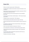 Exam ICA with complete solution &sol; Latest updated &period;