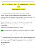 ATI RN Community Health Proctored Retake Exam with NGN   Questions and Answers 2024 / 2025 | 100% Verified Answers