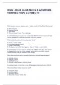 WGU - D341 QUESTIONS & ANSWERS VERIFIED 100&percnt; CORRECT&excl;&excl;