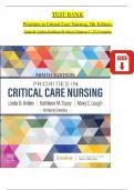 TEST BANK For Priorities in Critical Care Nursing, 9th Edition, by Linda D. Urden, Kathleen M. Stacy, Complete Chapters 1 - 27, Verified Latest Version