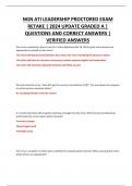 NGN ATI LEADERSHIP PROCTORED EXAM  RETAKE &vert; 2024 UPDATE GRADED A &vert;  QUESTIONS AND CORRECT ANSWERS &vert;  VERIFIED ANSWERS