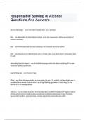 Responsible Serving of Alcohol Questions And Answers   Alcoholic Beverages -   ans-A term which includes beer&comma; wine&comma; and liquor&period;