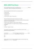 BIOL 2200 Final Exam Questions With Complete Solutions!!