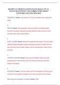 HOSPITAL ORIENTATION EXAM 2024&sol;ACTUAL EXAM QUESTIONS AND CORRECT DETAILED ANSWERS SOLVED 2024-2025