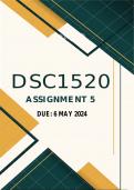 DSC1520 Assignment 5 2024