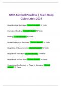 NFHS Football Penalties | Exam Study Guide Latest 2024